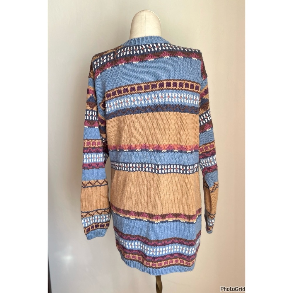 Jantzen Hand Embroidered Western Colorful Knit Cardigan - Picture 2 of 8